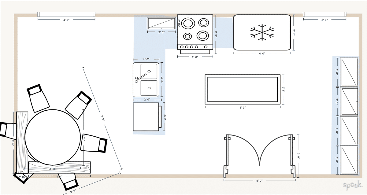 Kitchen Layout designed by Megan Lopez
