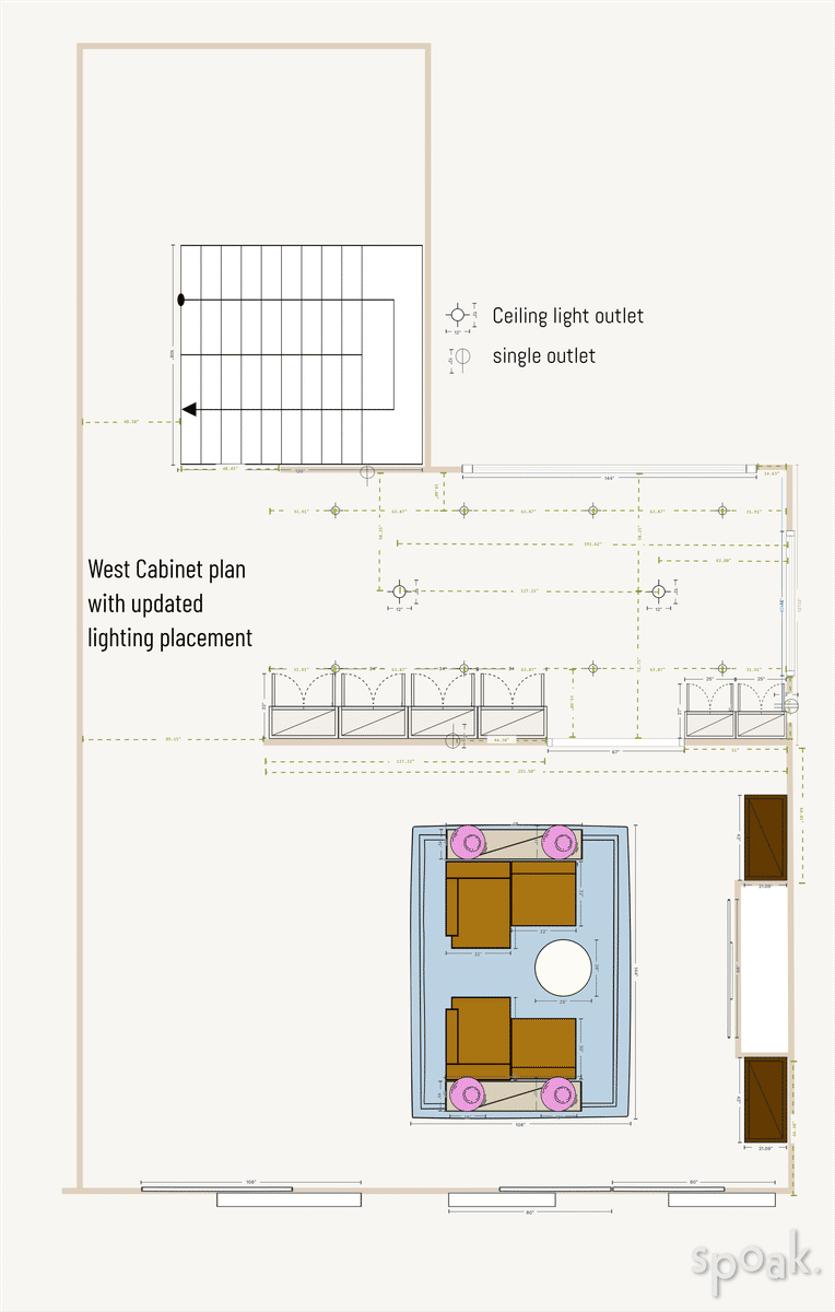 Living Room Floor Plan designed by JESSICA FORTIER