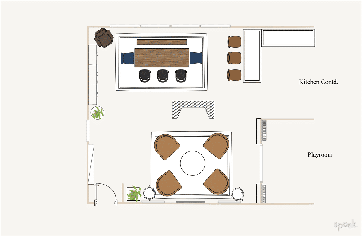 Open Concept Family Room Plan designed by Kasey Moore