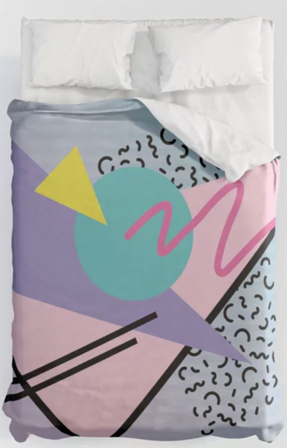 Memphis pattern 44 - 80s / 90s Retro Duvet Cover by Studio Memphis Waves added by Gretchen Ghossein