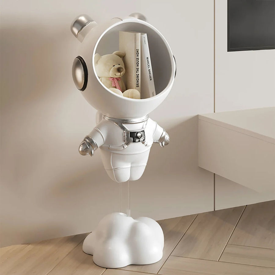 Latitude Run® Modern White Astronaut Side Table Floor Figurine End Table Storage Decoration | Wayfair added by Hannah McKernan