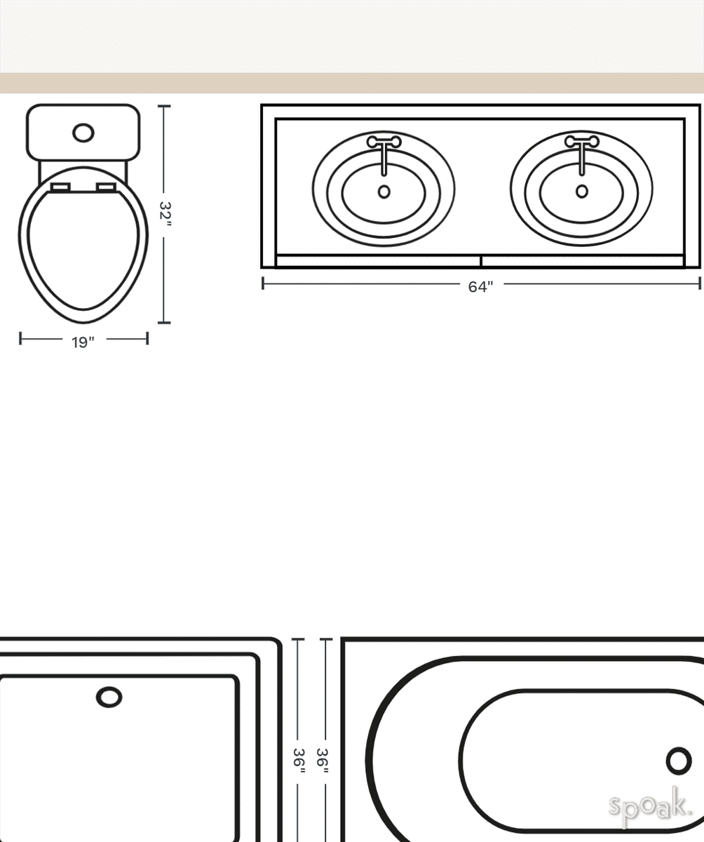 Bathroom Plan designed by Rebeca Hernandez
