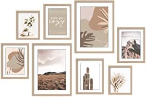 ArtbyHannah 8 Pack Modern Neutral Gallery Wall Kit Decorative Art Prints Wood Picture Frame Collage Wall Art Decor for Home Decoration,Multi Size 11x14"x2,8x10"x4 ,6x8"x2 added by Ashley Vipond