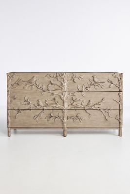 Handcarved Ornithology Six-Drawer Dresser added by HELEN SALGADO