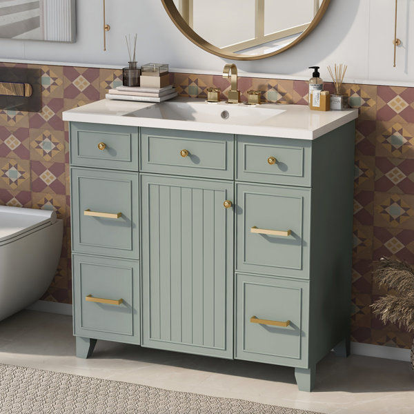 Chanina 36'' Single Bathroom Vanity with Resin Top added by Sarah Jackson