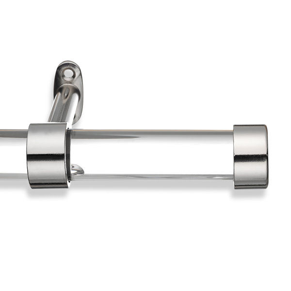 Cambria Designer Series 1 1/8 In Dia. Clear Acrylic Fixed Length Curtain Rod w/ End Cap added by Ashley Wells