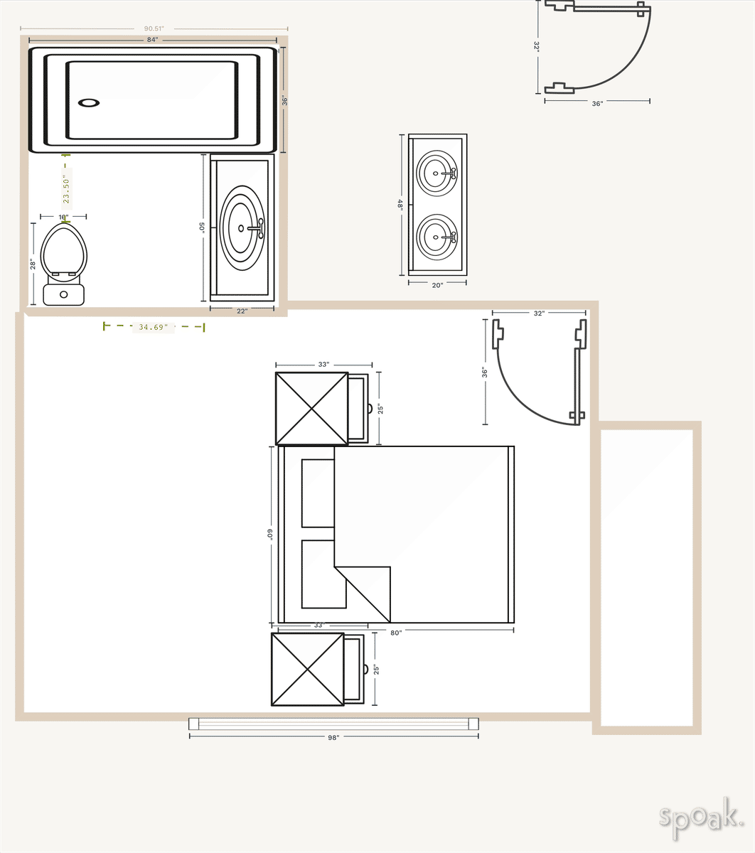 Bathroom Layout designed by T G