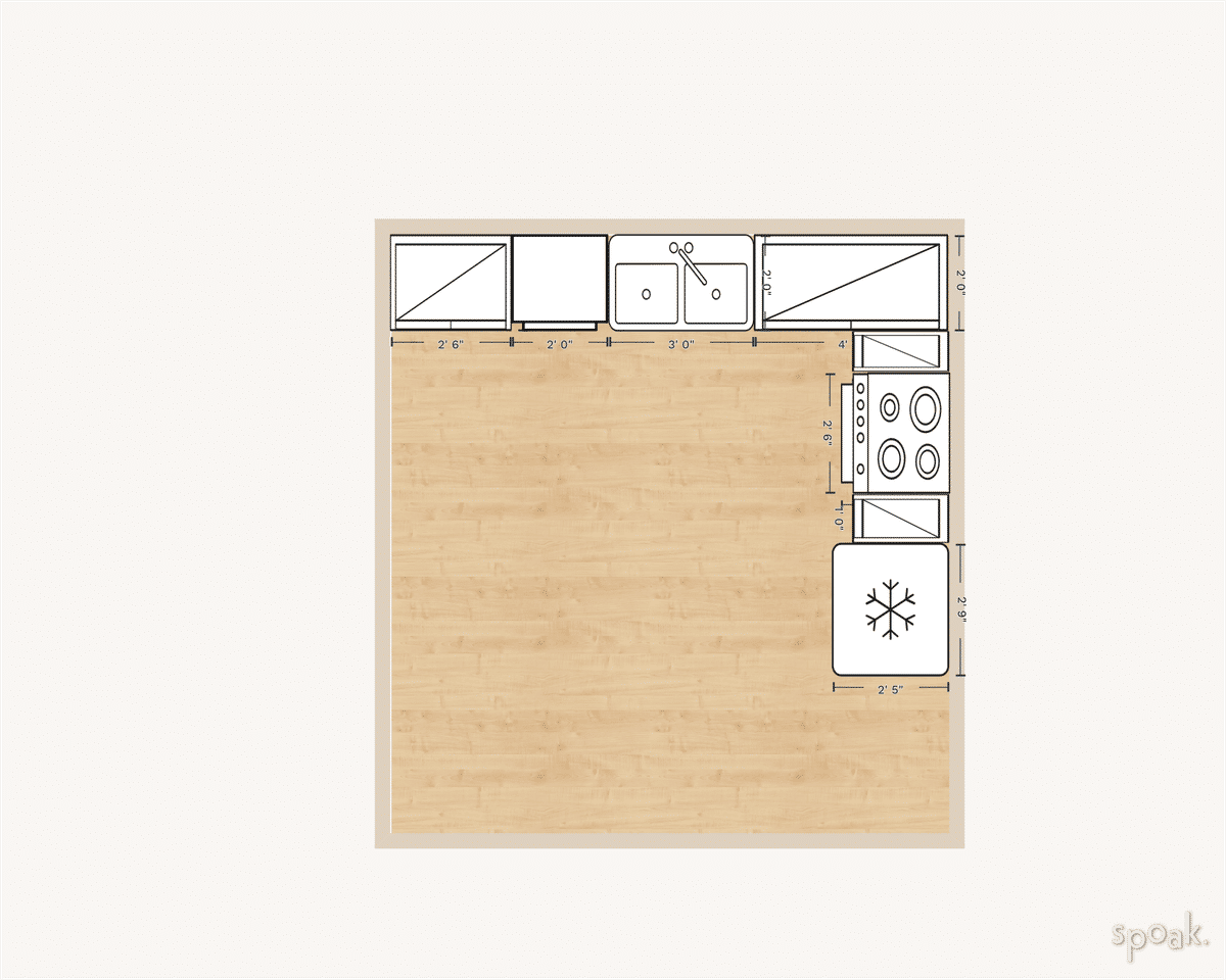 Kitchen Plan designed by Rebekah Marafino