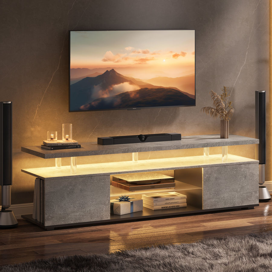 Wrought Studio™ Jacayden TV Stand for TVs up to 78" & Reviews | Wayfair added by Jasmine Jerrels