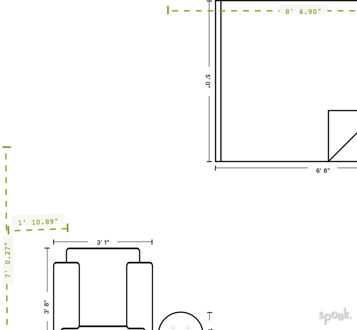 Rectanglar Bedroom Plan designed by Jen Jay