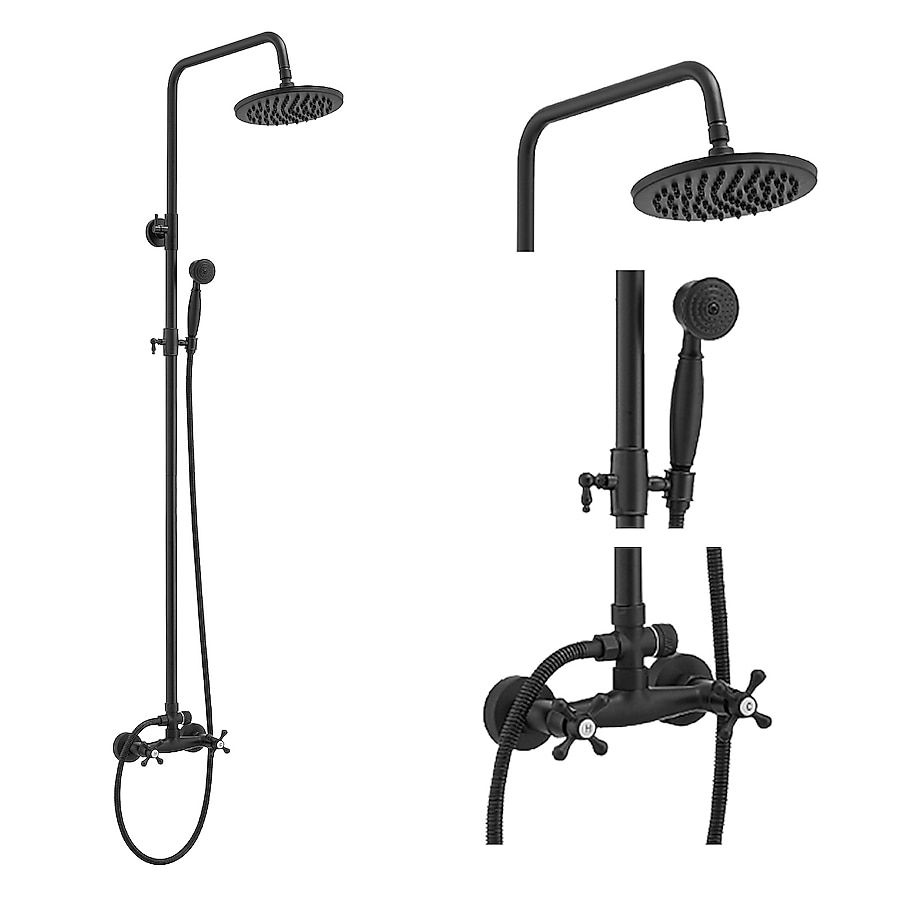 BWE Black 7.8 Waterfall Dual Head Shower Tower System with 2-way Diverter added by Chloe Alexander