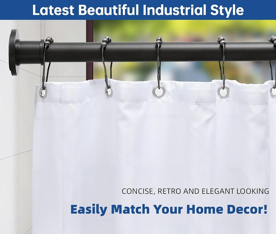 BRIOFOX Industrial Shower Curtain Rod  added by Ashley Wakefield