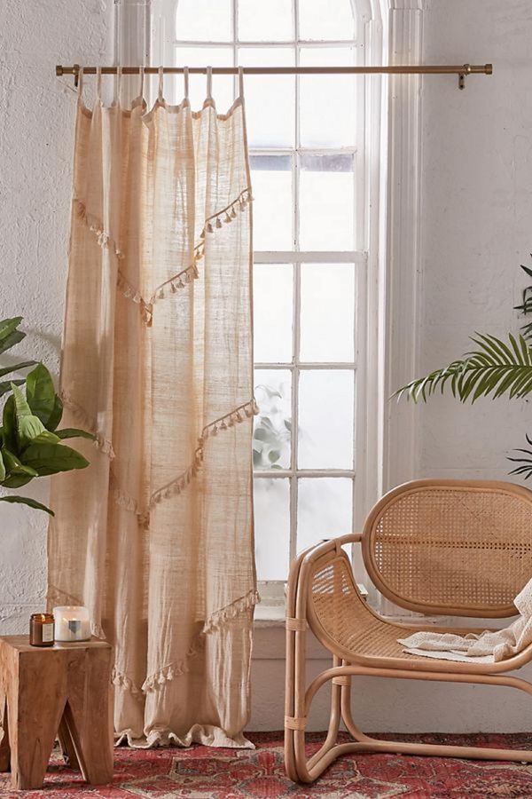 Handmade Tassels Two panel Curtain Fringes Curtain Window Curtain Boho Curtain Bedroom Curtain Door Curtain Window Curtain Bohemian Curtains added by Spoak Member