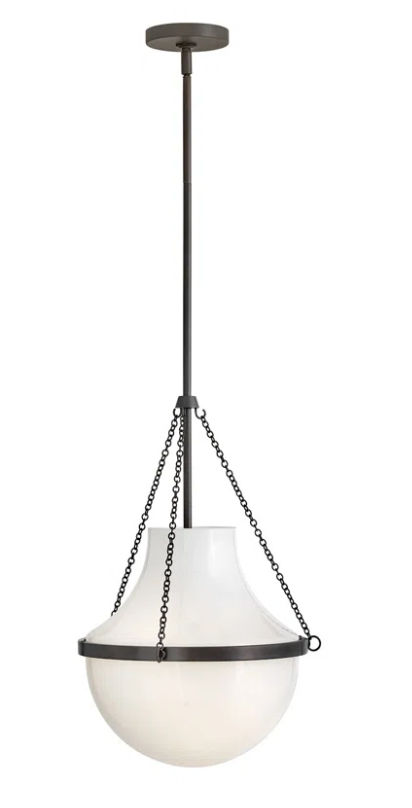 Joss & Main Vena Teardrop Single Light Pendant with Hand-Blown Etched Opal Glass | Wayfair added by Rachel Colburn