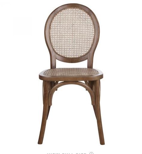 Emalyn Mid Century Brown Rattan Elm Wood King Louis Dining Side Chair - Set of 2 added by Jessica Hopkins
