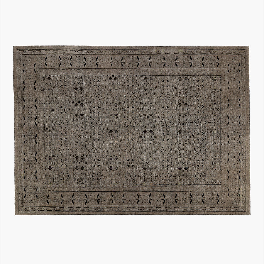 Raumont Hand-knotted Brown Detailed Rug 9'x12' added by Spoak Member