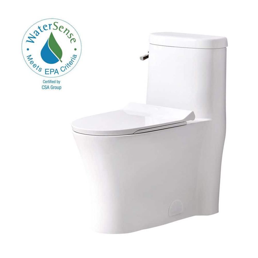 Glacier Bay Hartridge 1-Piece 1.0/1.6 GPF Dual Flush Elongated Toilet in White GBTO205 - The Home Depot added by HELEN SALGADO