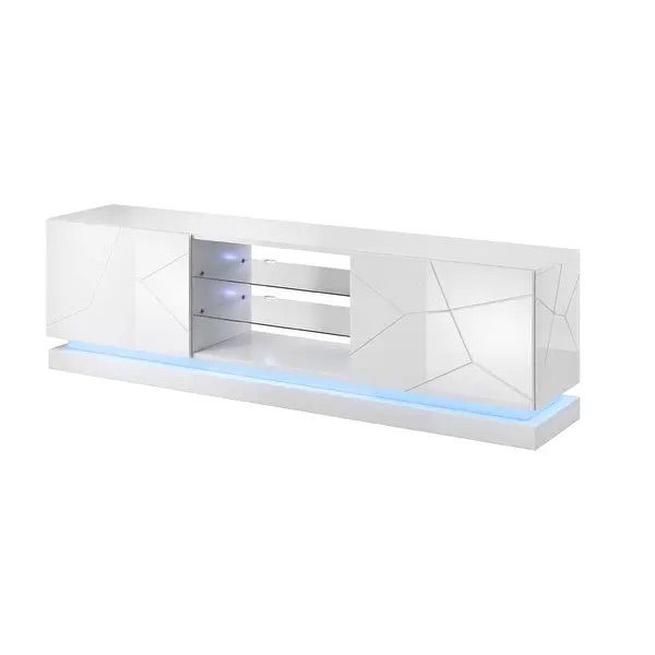 Qiu Modern Glossy White 79-inch TV Console added by Spoak Member