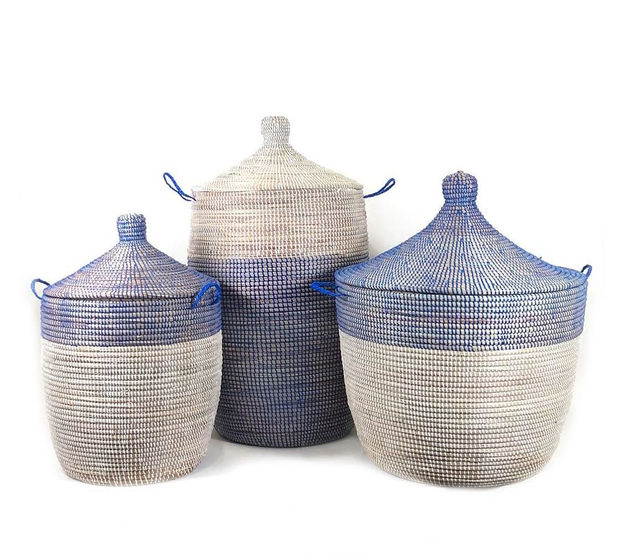 Tilda Two-Tone Woven Baskets, Navy added by MK Alderman