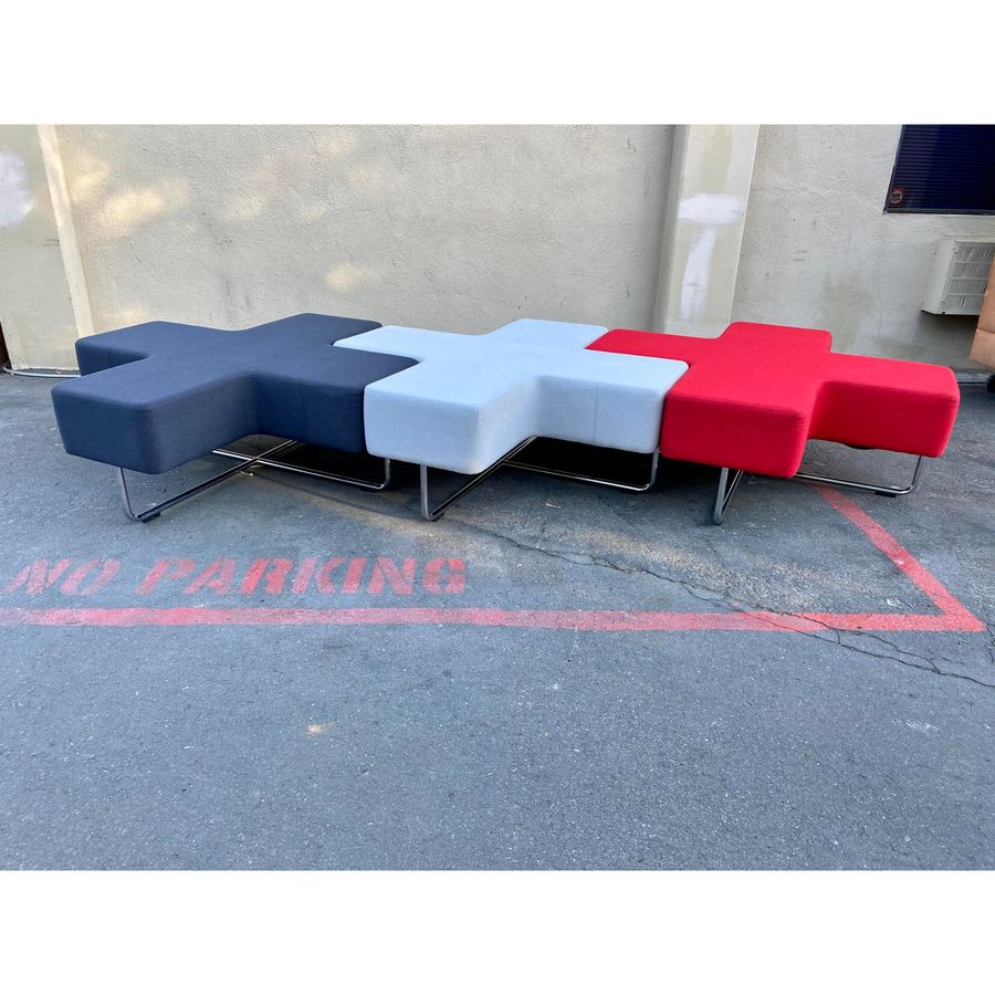‘Jaks’ Designer Modular Bench Group Seating - 3 Pieces added by Melanie Thomas