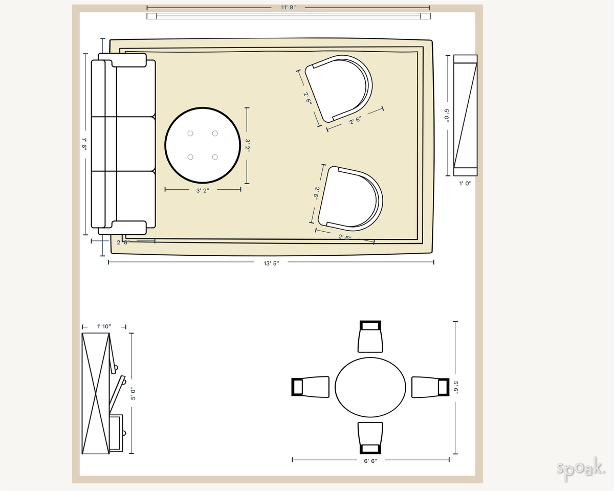 Living Room Floor Plan designed by Michelle Greenhut