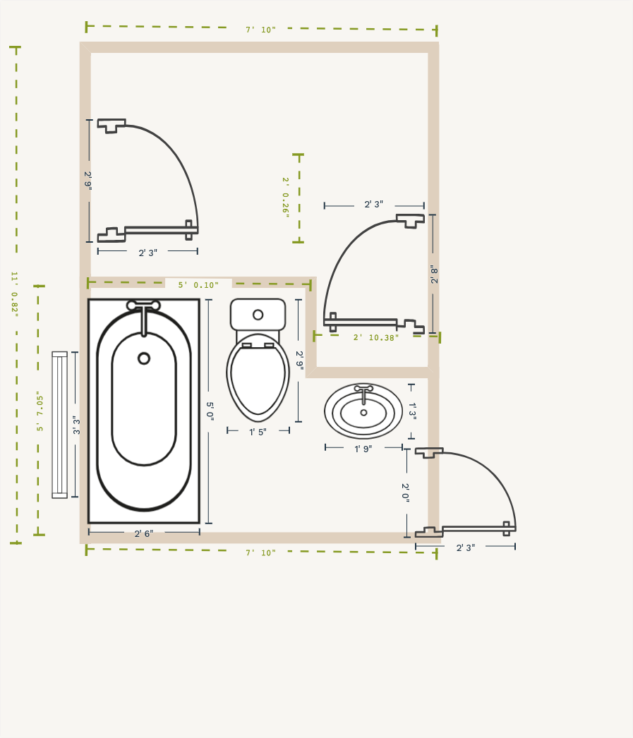 Bathroom Layout designed by Annelyse Soisson