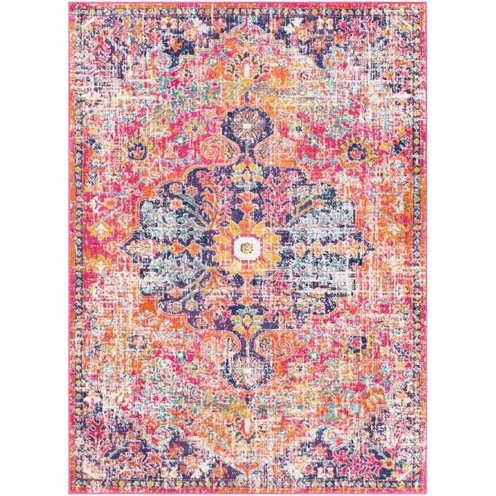 Hillsby Oriental Orange/Dark Blue Area Rug added by Spoak Member