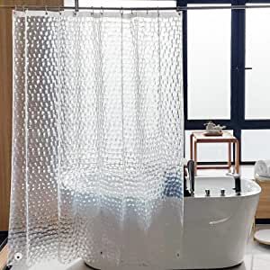 NTBAY EVA Clear Shower Curtain Liner, Water Repellent Shower Curtain for Bathroom Shower Stall, Water Cube, 72x72 Inches added by Amanda White