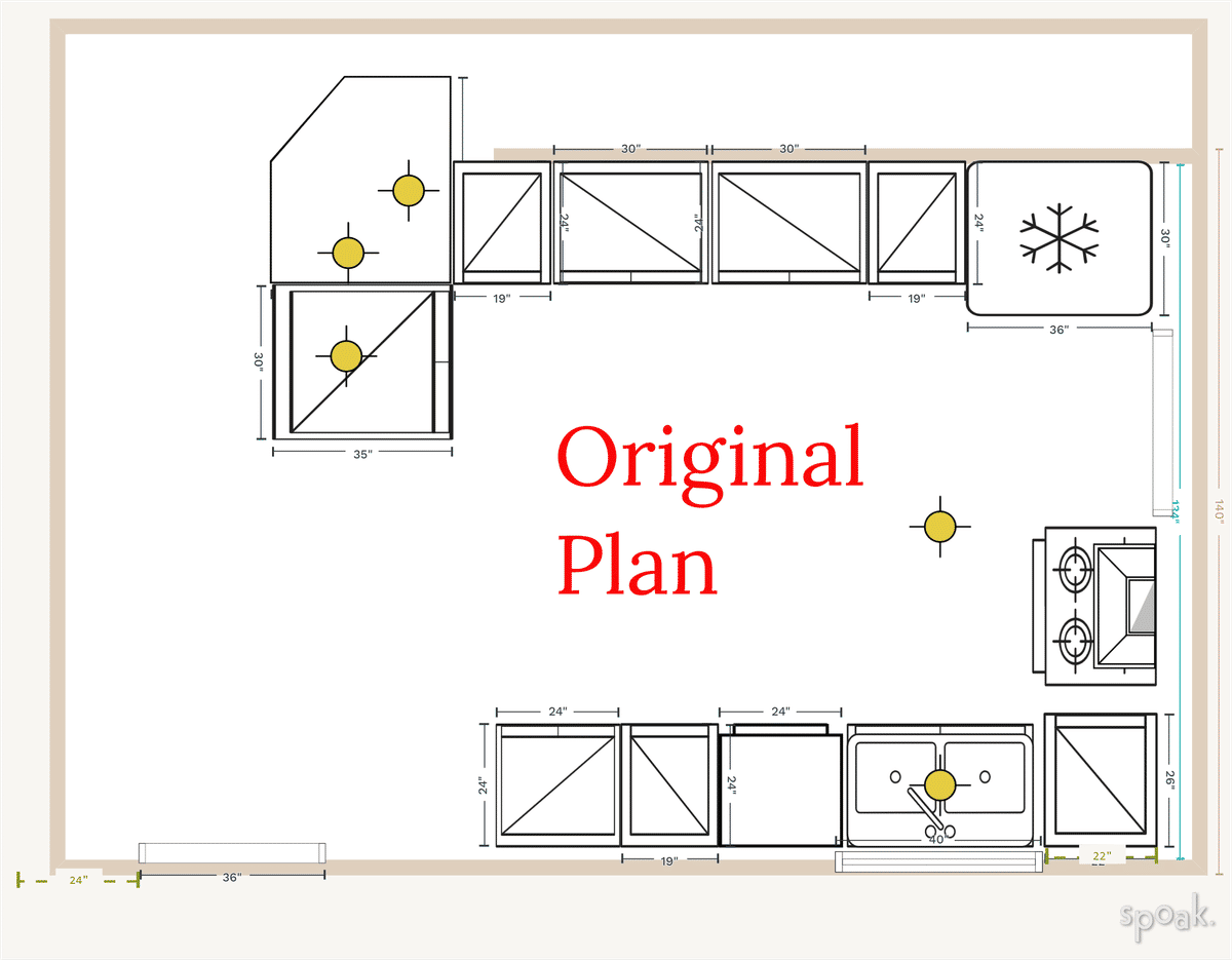 Kitchen Layout designed by Sandy Schargel Interiors