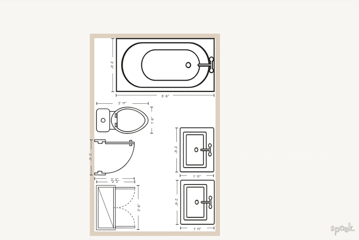 Bathroom Floor Plan designed by Shonta Odom