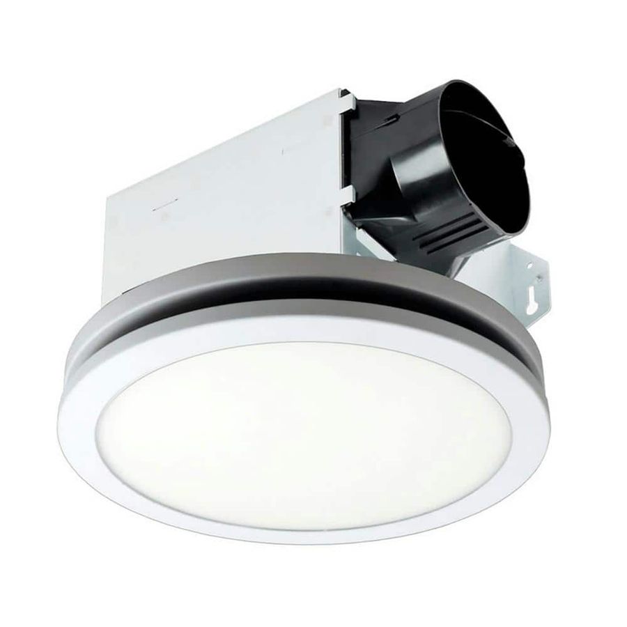 Delta Breez Integrity Series 100 CFM Ceiling Bathroom Exhaust Fan, LED Edge-Lit with Flat Round Panel, ENERGY STAR ITG100RLED - The Home Depot added by KH Design Concepts