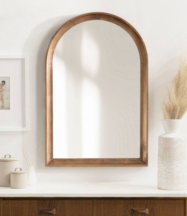 Branwell Arch Wood Wall Mirror | Joss & Main added by Kathleen Baumer