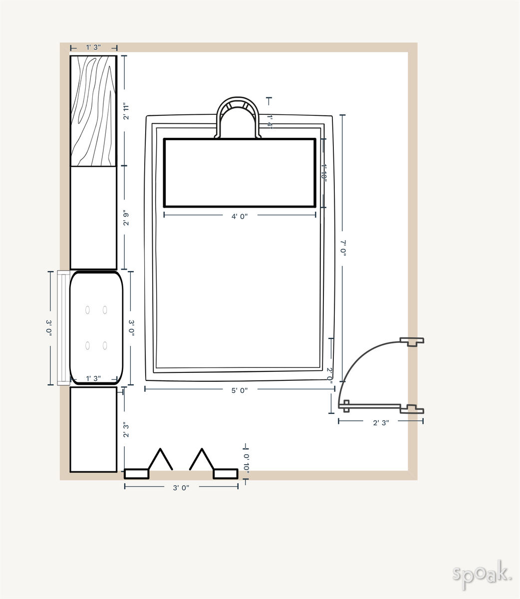 TV Room Layout designed by Erin Herston