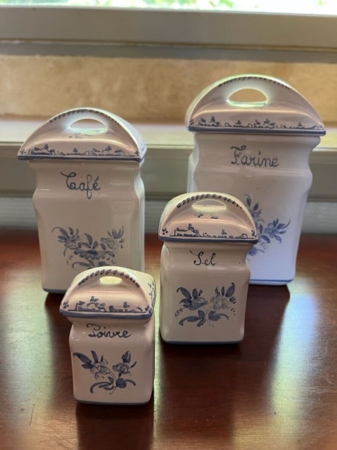 Set of 4 French Vintage Ceramic Canisters - Etsy added by Jacqueline Svensson