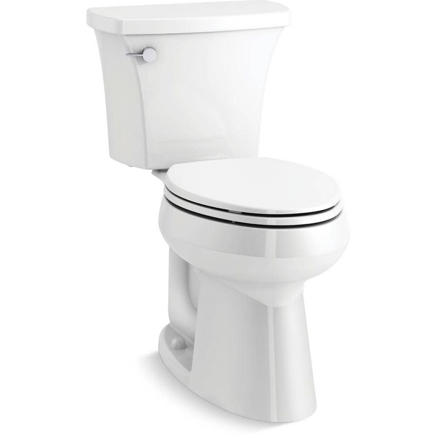 KOHLER Highline 10 in. Rough-in Complete Solution 2-Piece 1.28 GPF Single Flush Elongated Toilet in White K-78206-0 - The Home Depot added by Caroline Leonard
