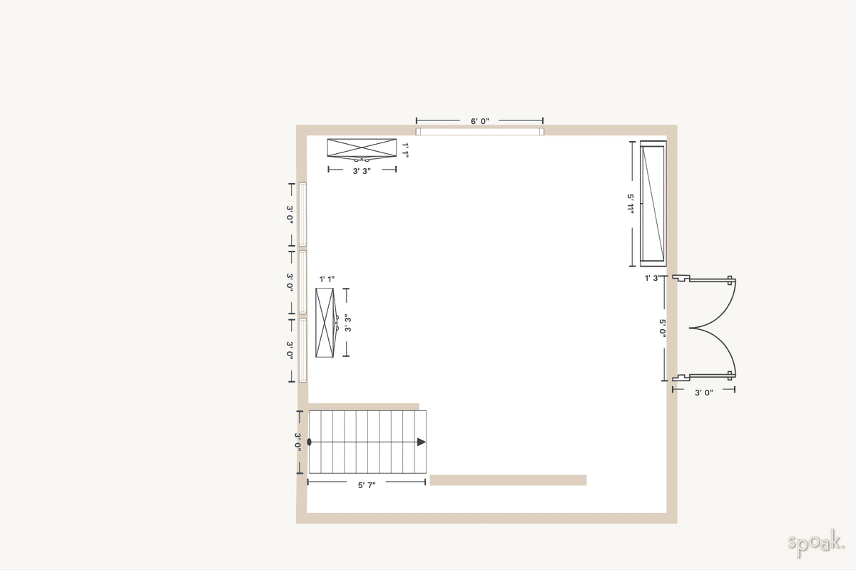 Play Room Floor Plan designed by Katie Greenfield