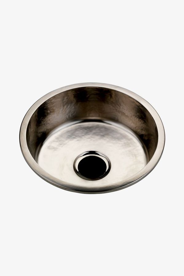 Normandy 17 11/16" x 17 11/16" x 6 1/2" Hammered Copper Round Kitchen Sink with Center Drain added by Alta Projects