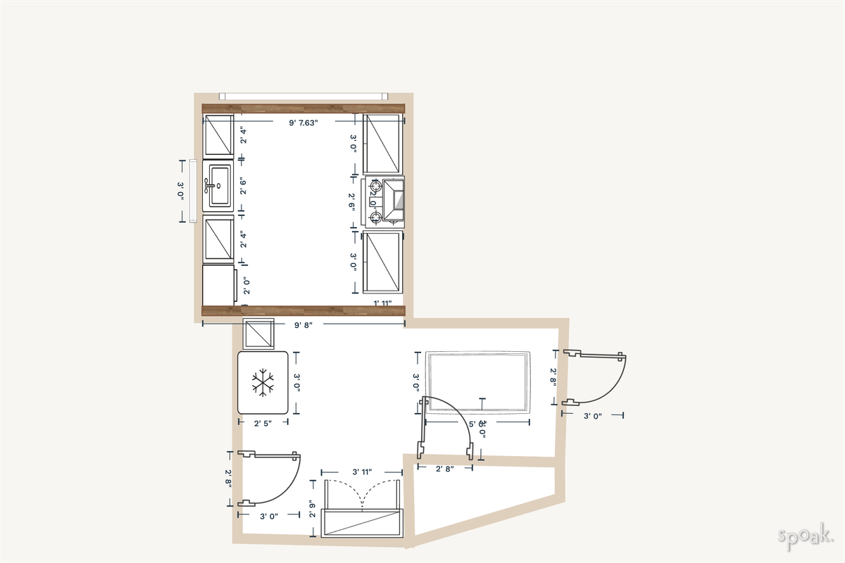 Kitchen Plan designed by Amelia Kovalk