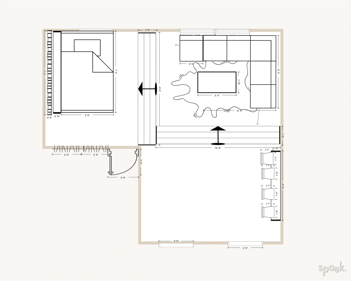 Apartment Plan designed by Tatiana Ravelli