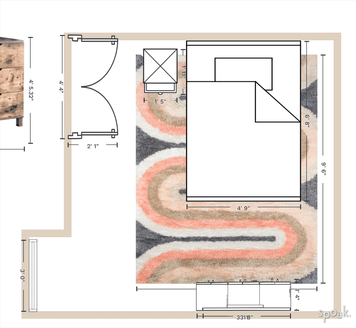 Bedroom Plan designed by Laura Barnett