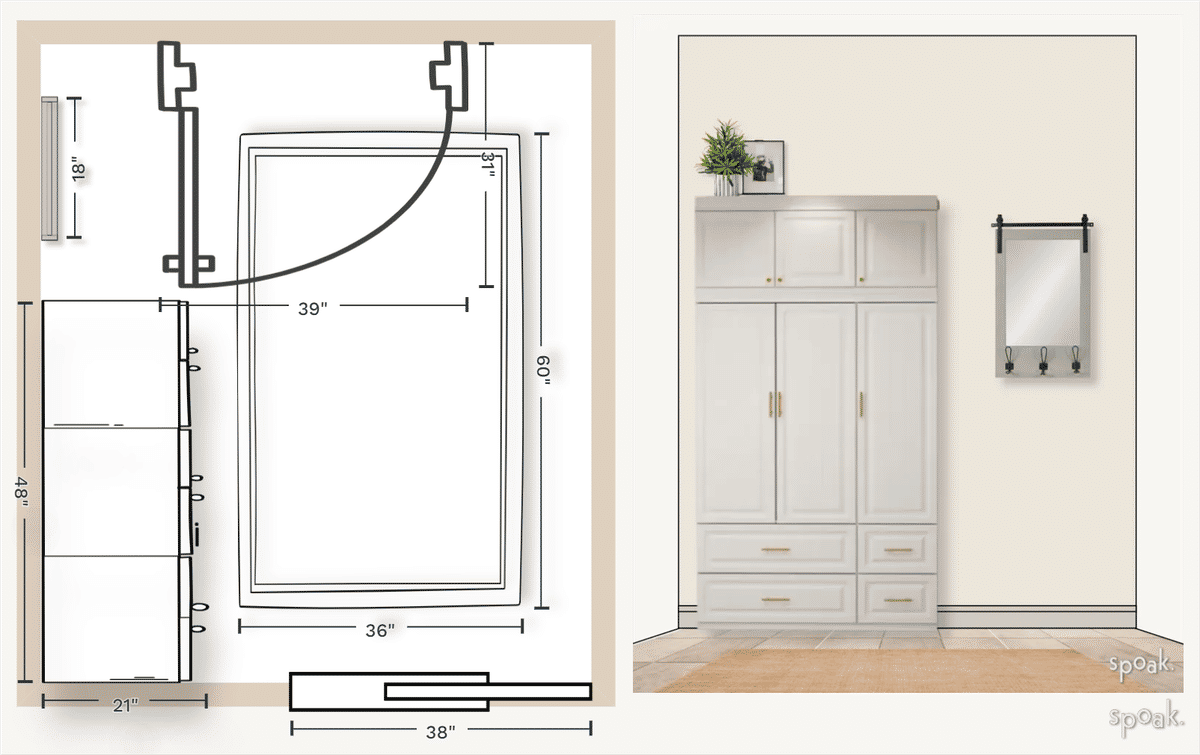 Mudroom Floor Plan designed by Sandy Schargel Interiors
