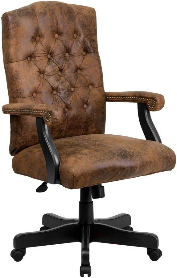Flash Furniture Bomber Brown Classic Executive Swivel Office Chair with Arms added by Jenna Quinones