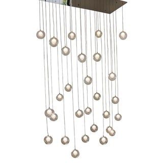 Ara 28-Light Glass Sphere Rectangular LED Chandelier - Overstock - 13180869 added by Cornelia Spiske