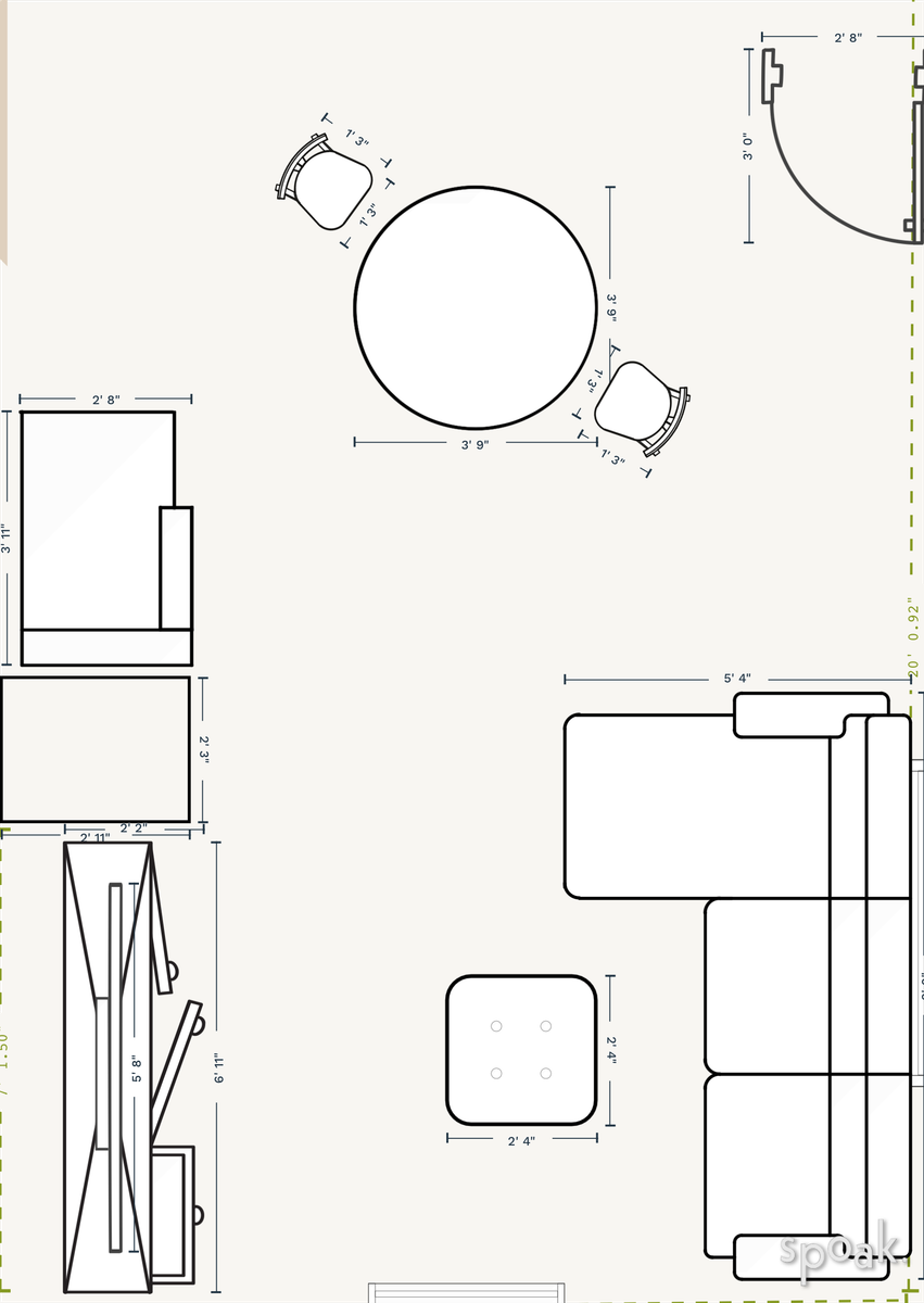 Family Room Plan designed by Jess lane