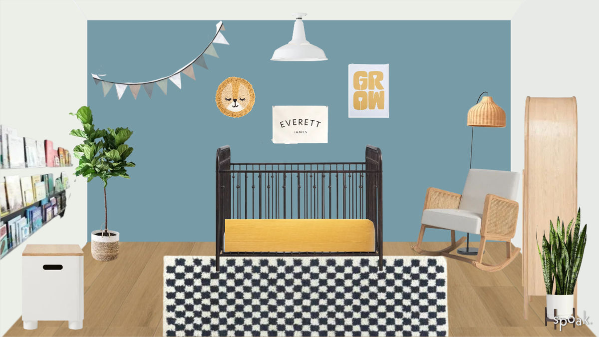Blue Nursery Inspo designed by Meggie Shaw