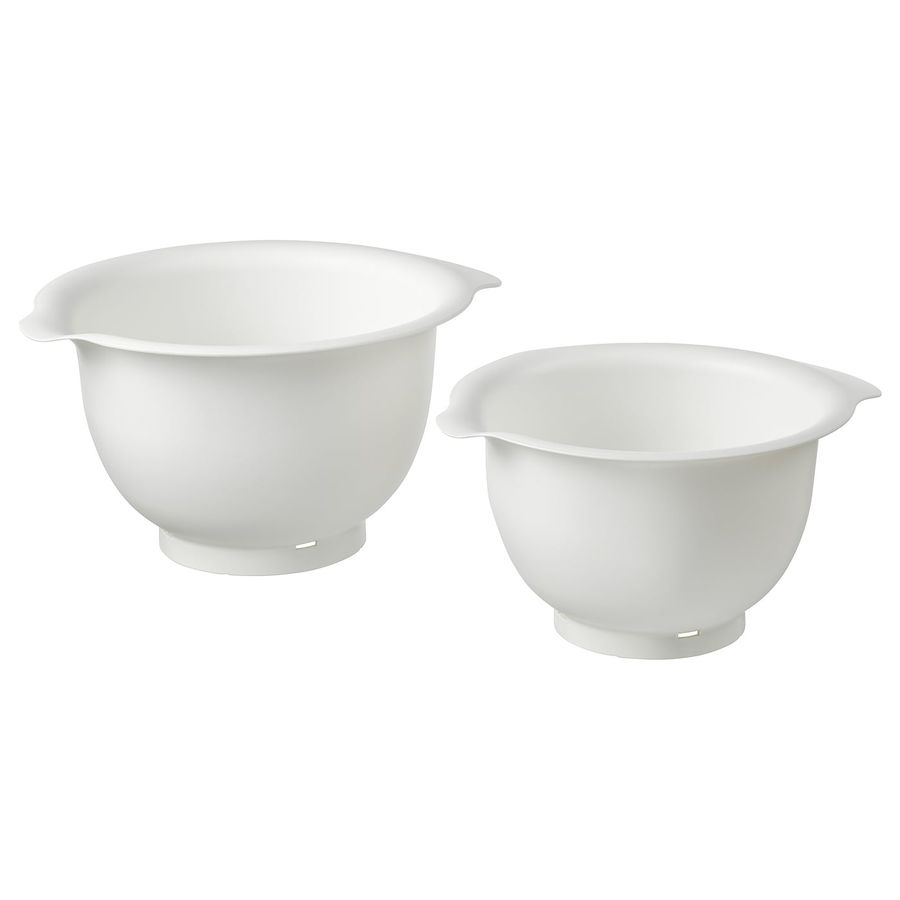 VISPAD Mixing bowl, set of 2 - white added by Zoom Inns