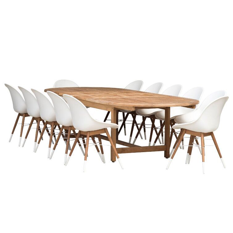 Marsily Teak Solid Wood 12 Person Patio Dining Set added by Jasmine Fitzgerald