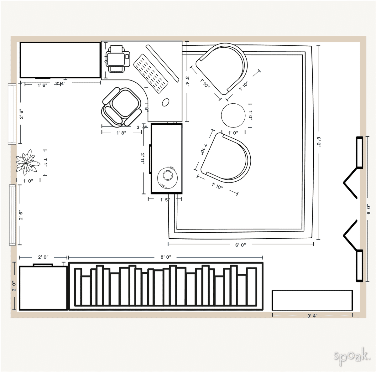 Office Floor Plan designed by Alexandra De Souza