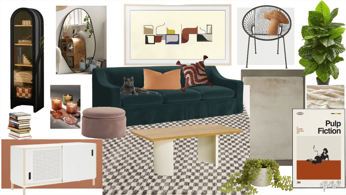 Black Kitchen + Living Room Inspo designed by Ashley Figueroa