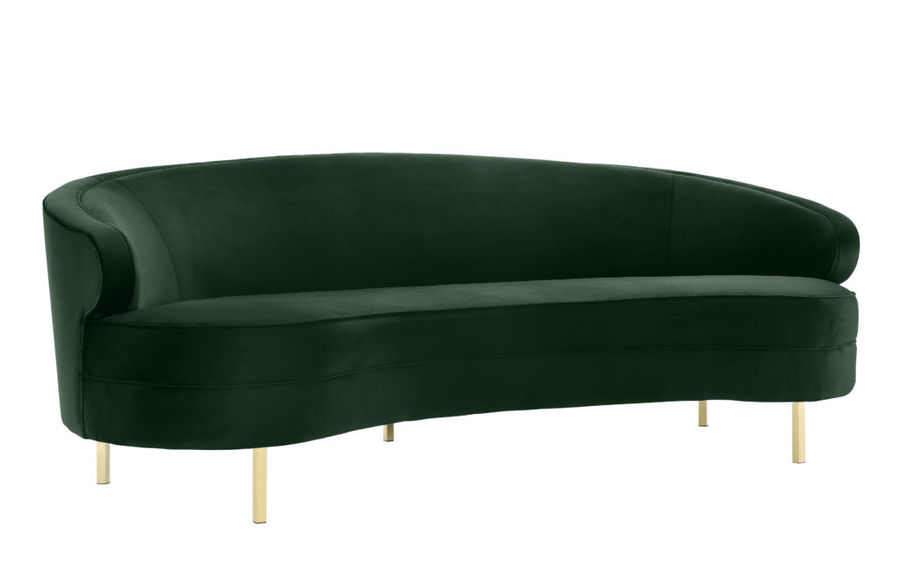Baila Forest Green Velvet Sofa - TOV Furniture added by Lauren Houston